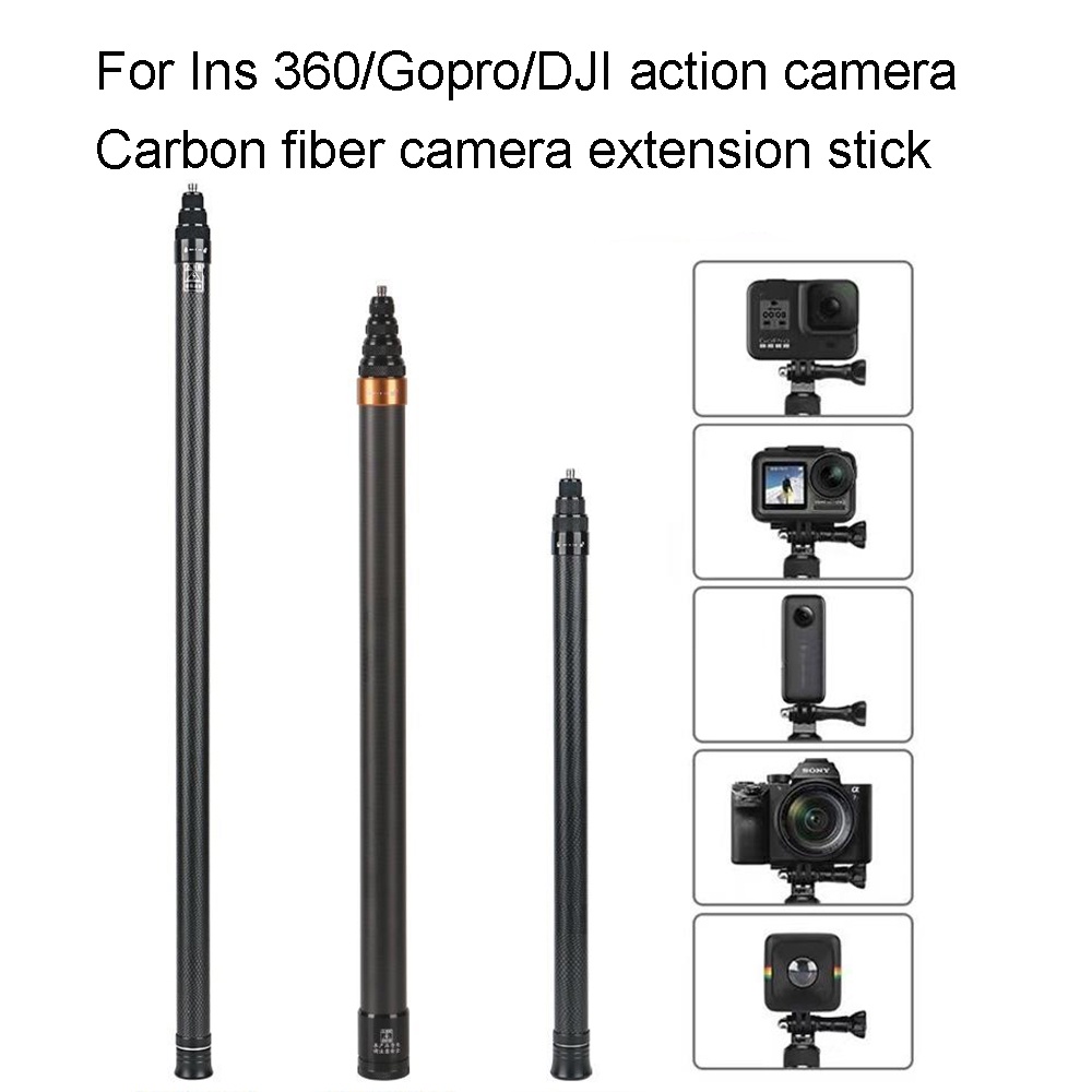 2.9M碳纖維自拍杆適用於Insta360 X3/ Gopro / DJI action 3運動相機配件