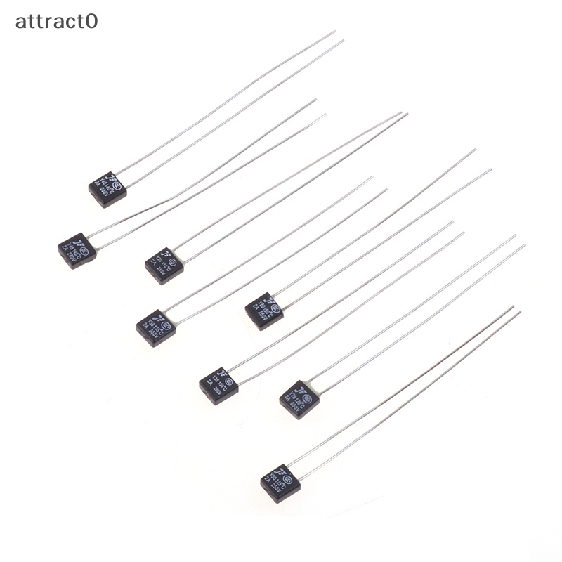 Attact 10Pcs 黑色方形風扇電機 2A 250V 溫度保險絲 LED 保險絲 115 120 125 130