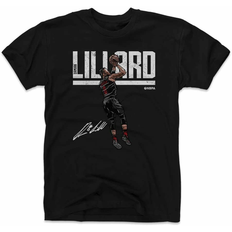 熱銷寬鬆男士 T 恤 Damian Lillard 有貨有趣的棉 T 恤 517996