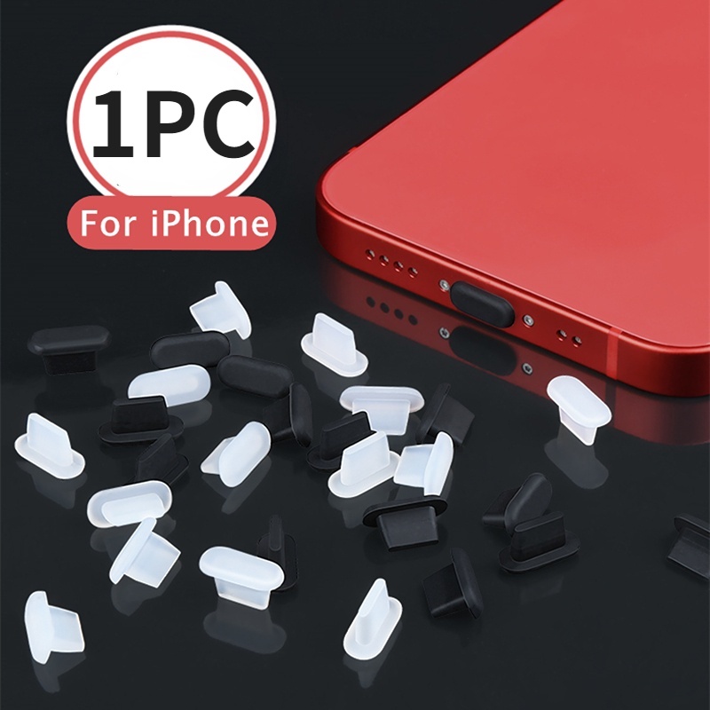 1pc 耐用蘋果手機耳機平板電腦充電端口矽膠插頭/迷你彈性耐磨防塵矽膠保護套