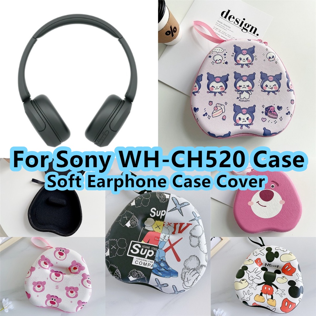 【案例之家】適用於索尼WH-CH520耳機套耐磨防污適用於索尼WH Ch520耳機耳墊收納包外殼盒