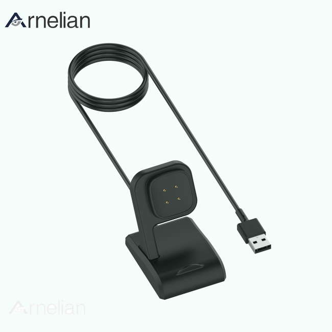 Arnelian 手錶充電器替換立式支架充電電纜底座兼容 Fitbit Versa4 Sense2 Versa3