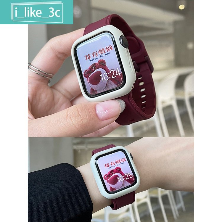 矽膠反扣 錶帶+金屬框 現貨適用小米手錶超值版錶帶 Redmi 手錶 2 Lite手錶帶  小米watch顯白