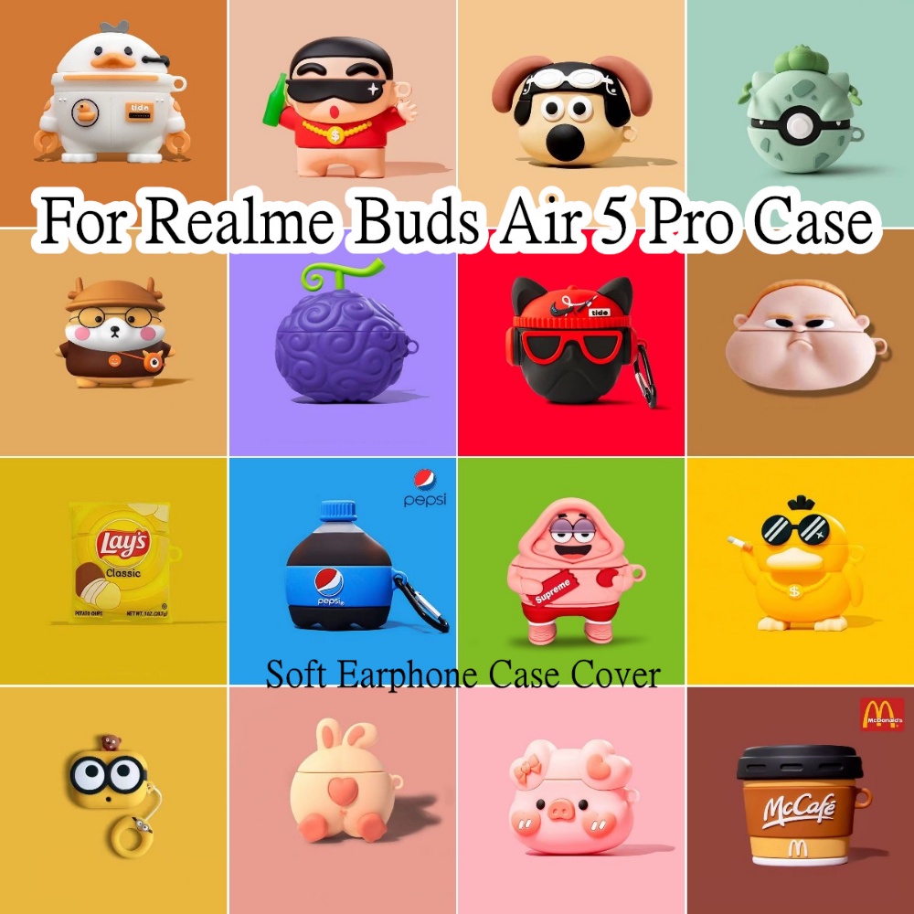 現貨! 適用於 Realme Buds Air 5 Pro 外殼防摔卡通系列適用於 Realme Buds Air 5