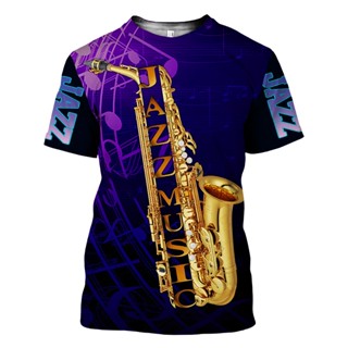 3d 全身印花爵士薩克斯風藝術服裝 ADS129a 3D T 恤短袖