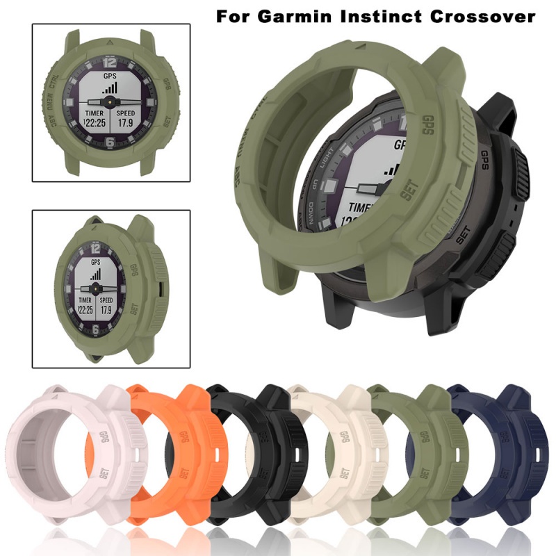 Garmin Instinct Crossover Smartwatch TPU 保護套保護殼防刮全保護保險槓外殼的屏幕