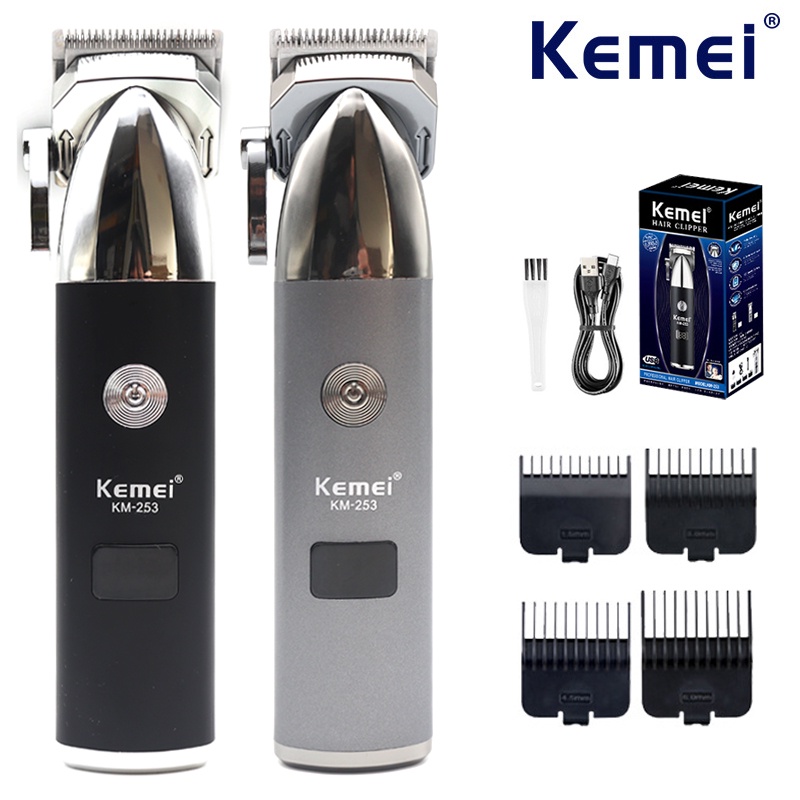 KEMEI 科美km-253專業理髮器usb充電式理髮機無繩理髮器男士理髮機