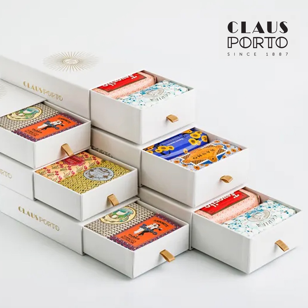 葡萄牙 Claus Porto 里斯本頌歌皇家香氛皂禮盒(萊姆羅勒、罌粟花、海風) 3入組