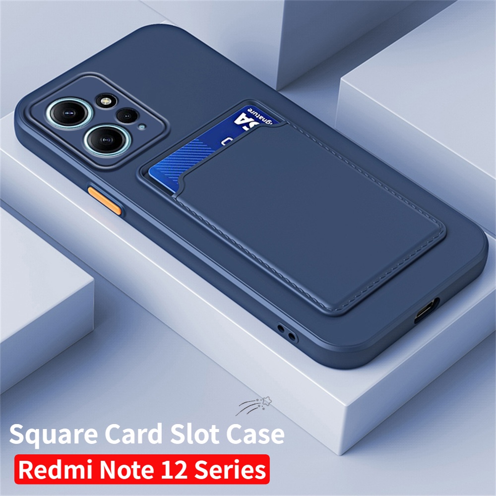 Redmi Note 12 Pro Plus 5G 2023 Turbo 手機殼方形卡槽錢包外殼 Note12 4G P