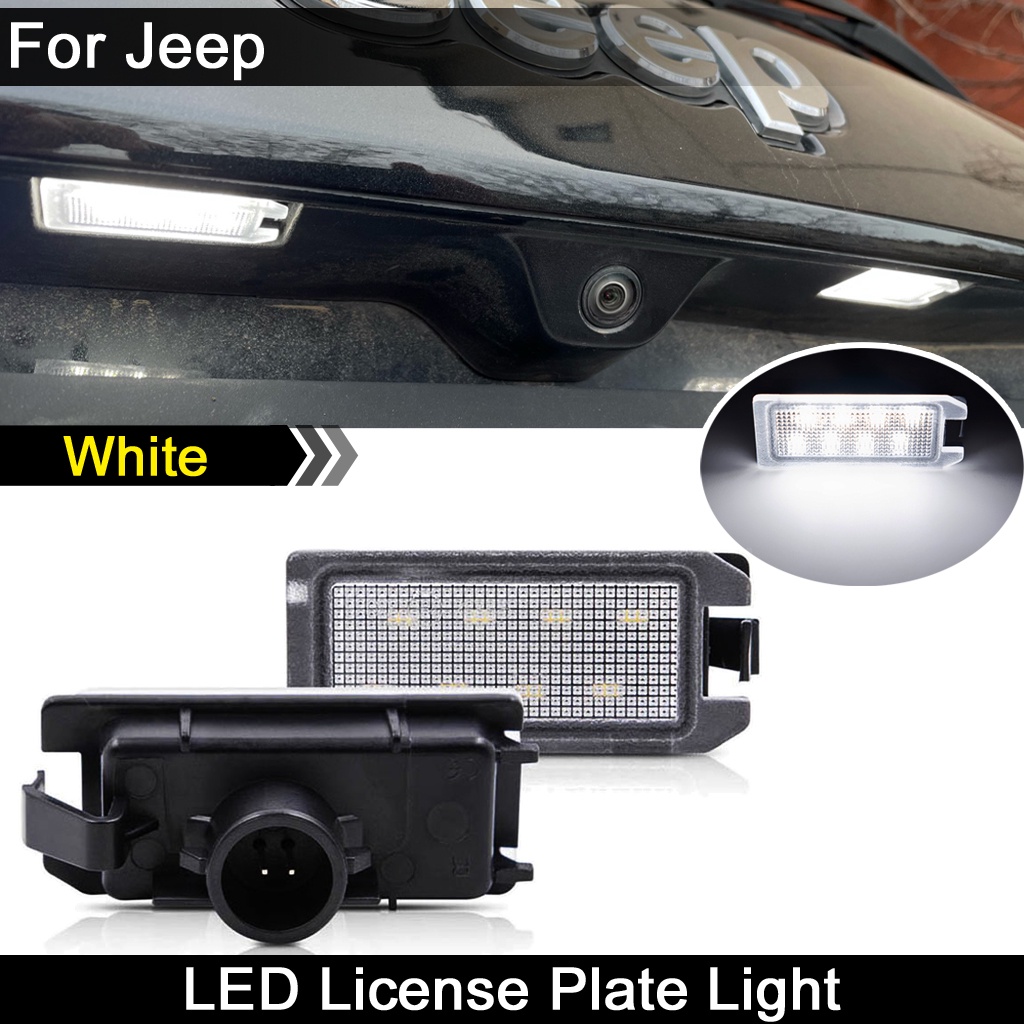 JEEP 2 件裝 LED 車牌燈適用於吉普大切諾基指南針愛國者適用於瑪莎拉蒂萊萬特適用於菲亞特 500 適用於道奇蝰蛇