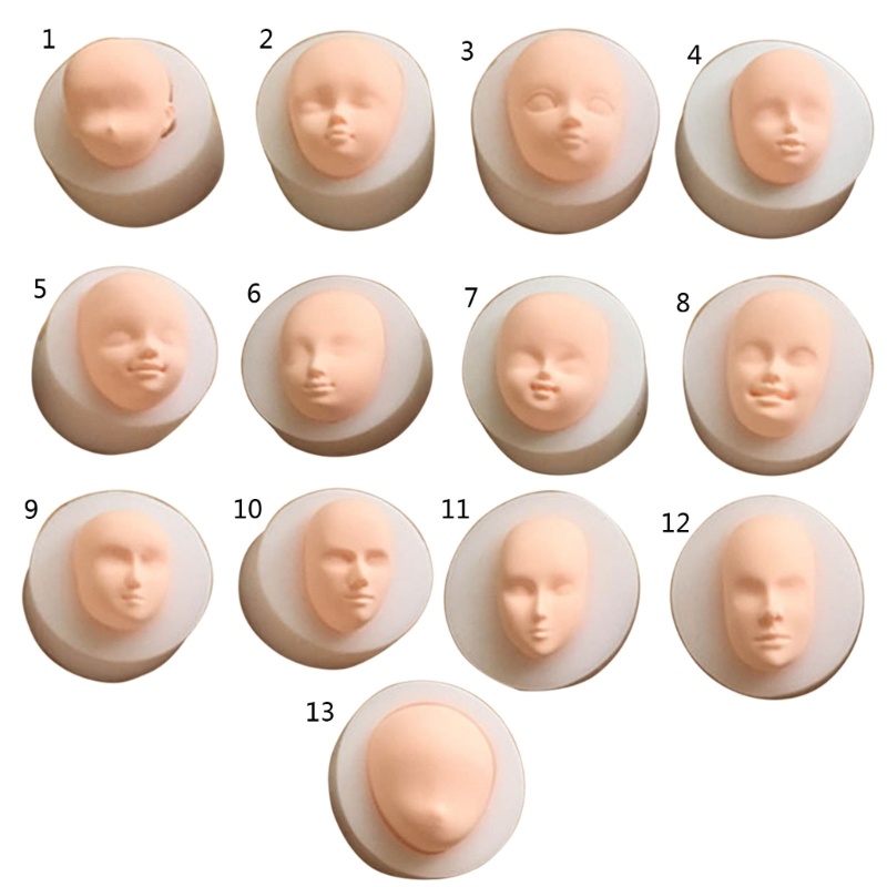 Woow娃娃頭臉模具矽膠嬰兒頭模具嬰兒淋浴翻糖蛋糕模具