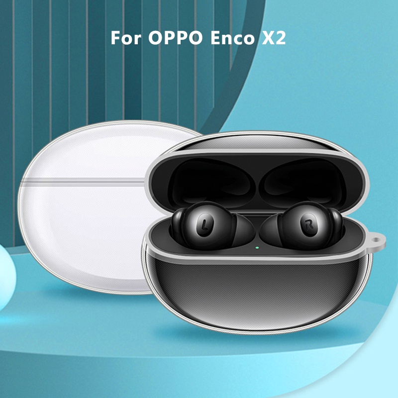 適用於 OPPO Enco X2 EncoX2 TWS 耳機套充電盒包無水印的透明軟矽膠水晶 TPU 保護套