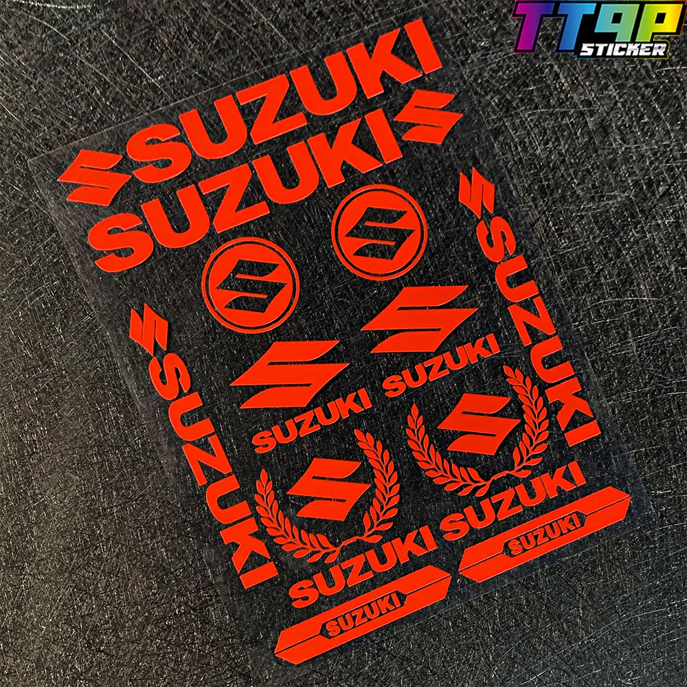 SUZUKI 適用於鈴木鈴木鈴木摩托車貼紙防水車標裝飾反光貼紙踏板車身減震花畫