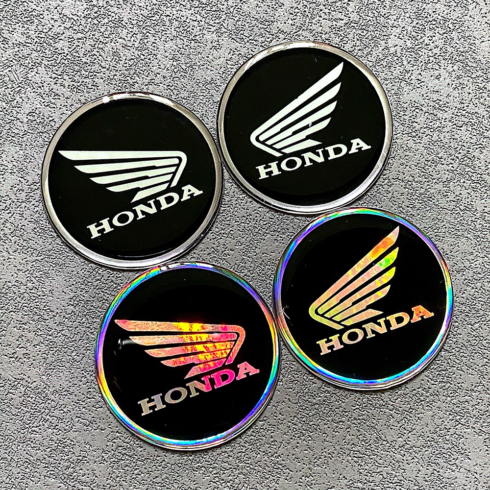 HONDA 三維金屬貼紙徽章彩虹摩托車貼花油箱貼紙金屬貼紙適用於本田 HRC CBR Racing PCX GOLD W