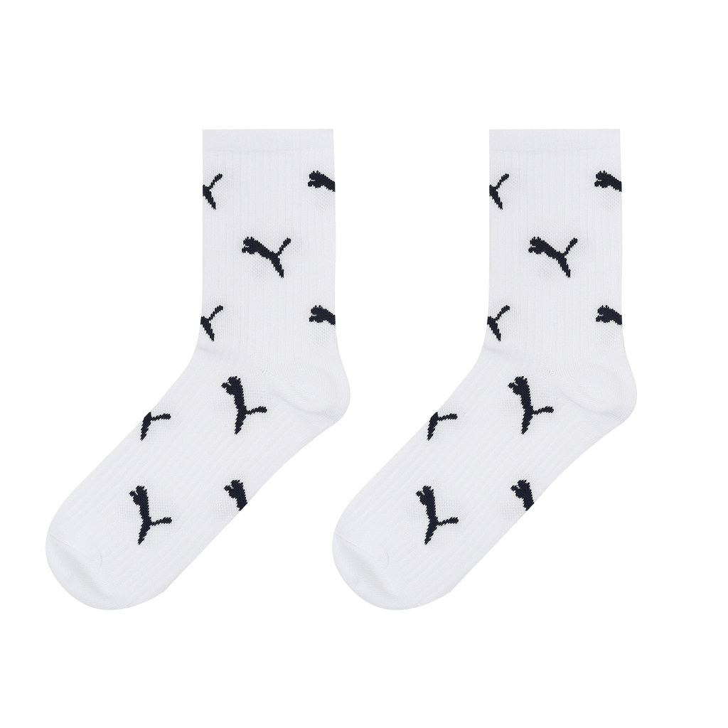 Puma 襪子 Fashion Crew 男女款 黑 滿版 長襪 單入【ACS】 BB139004