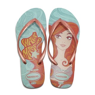 Havaianas 拖鞋 Slim Princesas 橘 綠 小美人魚 迪士尼 公主 ACS 41350451809W