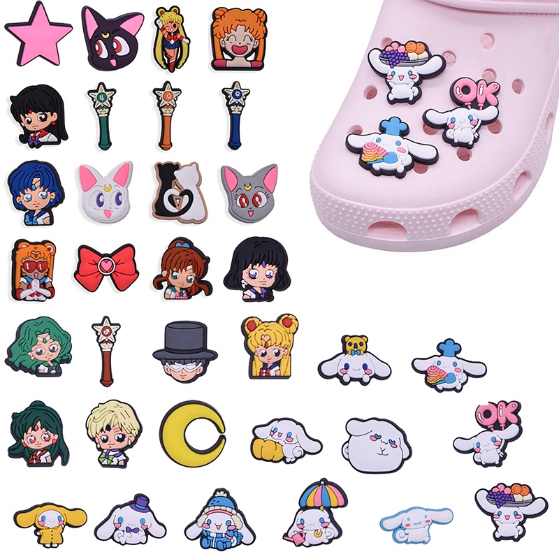 SAILOR MOON 現貨 Crocs Jibbitz 卡通可愛美少女戰士魔杖DIY圖案鞋扣裝飾