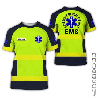 個性化名稱 EMS 3D 全身印花衣服 NL268 3D T 恤短袖