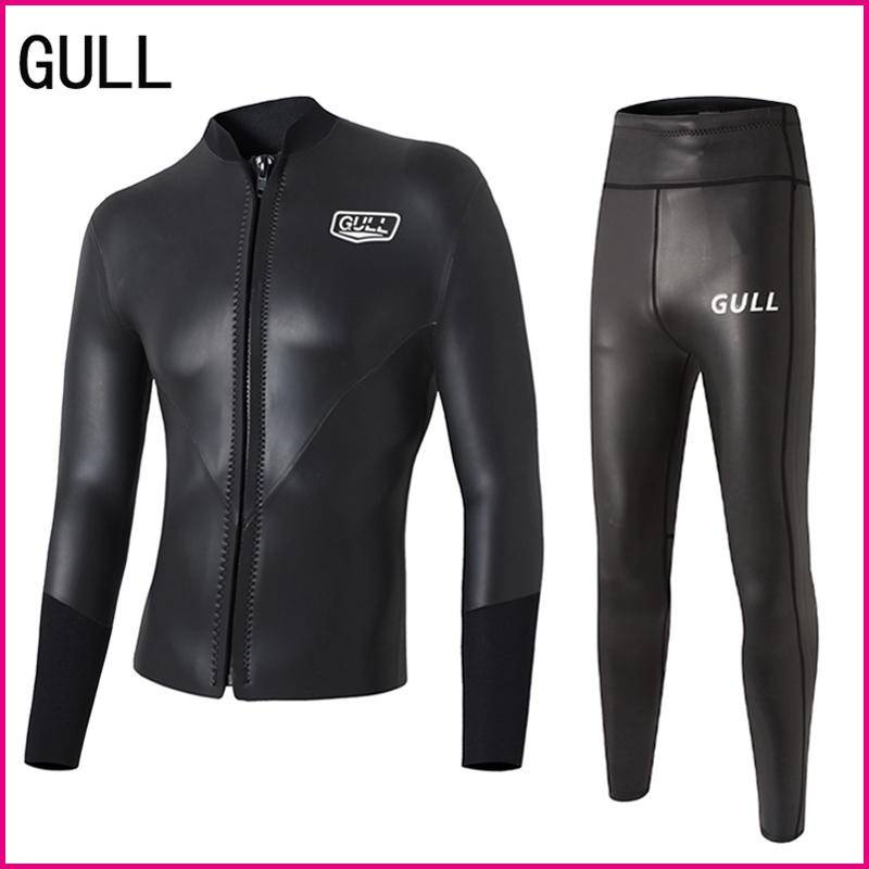 現貨 GULL 3mm 潛水衣 男款氯丁橡膠保暖 cr光皮 高腰設計 戶外潛水