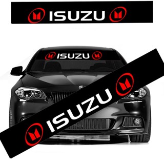 五十鈴 D-Max MU-X Dmax MuX 配件汽車擋風玻璃擋風玻璃貼紙黑色裝飾貼紙