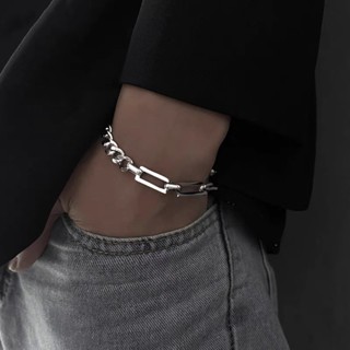 【20ss select】韓國飾品 拼接長方串古巴手鍊 項鍊 INS 韓系穿搭 手鍊 男生手鍊 男生項鍊 鈦鋼 B20