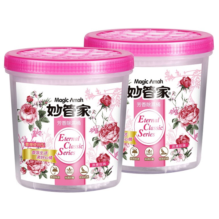 妙管家 芳香除濕桶-浪漫玫瑰(600mlX2)[大買家]