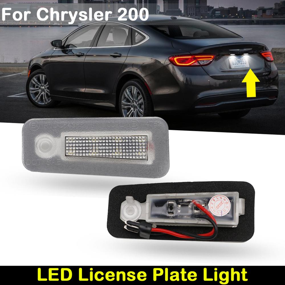 2 件裝汽車後白色 LED 牌照燈牌照燈適用於克萊斯勒 200 2015 2016 2017