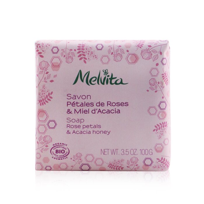 Melvita 梅維塔 - 玫瑰花瓣和金合歡蜂蜜皂