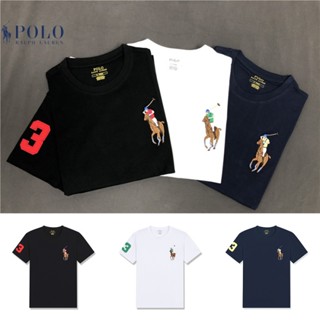 【新店促銷】男生 Polo 短T 彩色刺繡大馬 短袖T恤 休閒短T 圓領短Tee 優質純棉