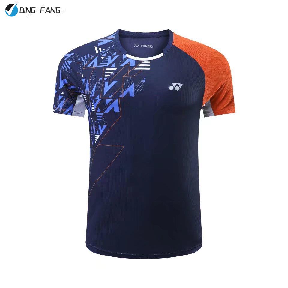 Yonex熱賣新款運動時尚羽毛球比賽運動訓練短袖球衣比賽隊服休閒透氣運動衫酷炫運動t恤