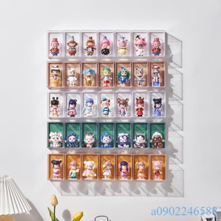 附發票~ 玩具 置物架 展示架 盲盒收納展示架壁掛式 泡泡瑪特牆手辦陳列盒 popmart娃娃透明擺櫃