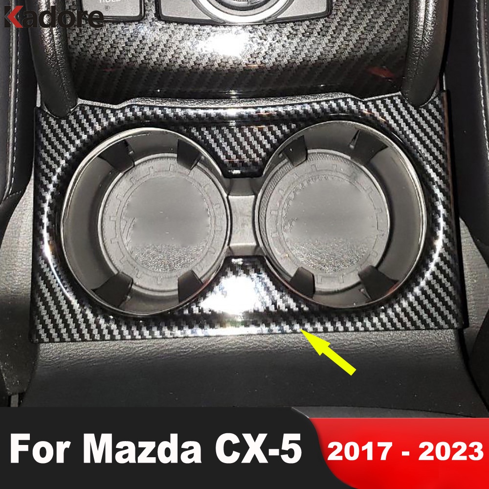 MAZDA 汽車中控台水杯架框架蓋裝飾件適用於馬自達 CX5 CX-5 KF 2017 2018 2019 2020 2