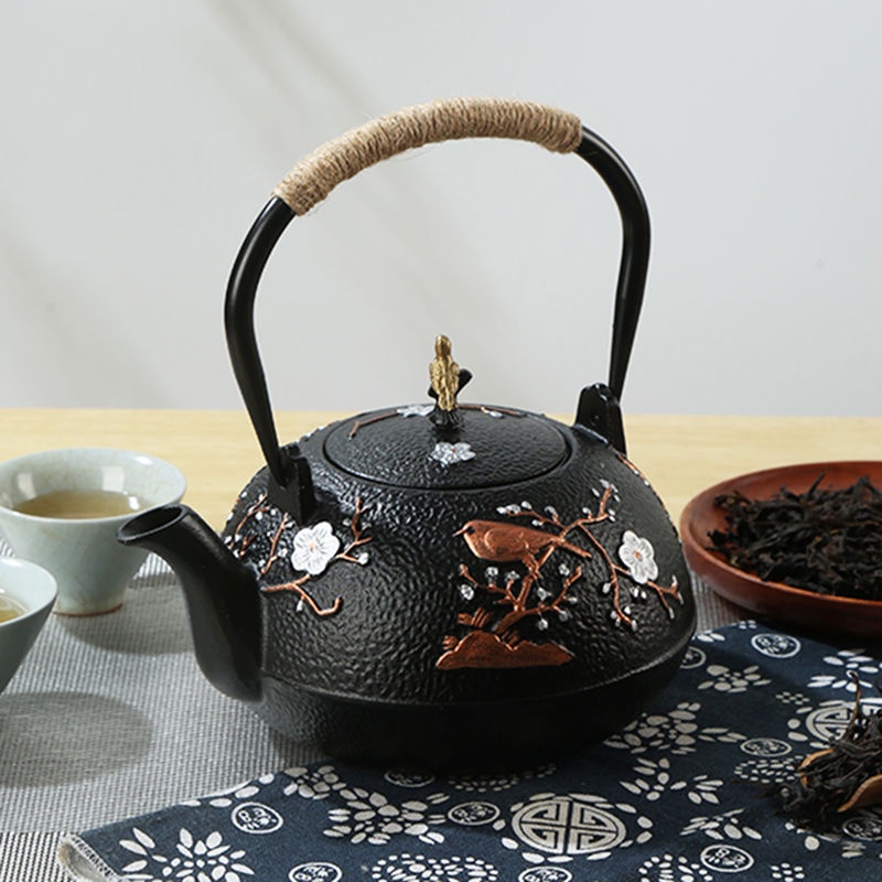 【現貨】鑄鐵壺生鐵燒水泡茶壺電磁爐電陶爐煮茶器茶壺茶具套裝日本手工養生鐵壺