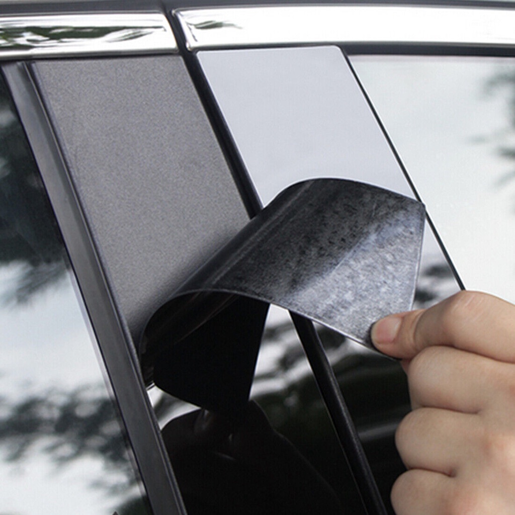 HONDA Possbay 6 件/套窗柱貼適合本田思域轎車 2016-2021 年汽車裝飾成型飾條