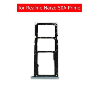適用於 Realme Narzo 50A Prime 卡託盤支架 Micro SIM Nano SIM SD 卡卡槽適配