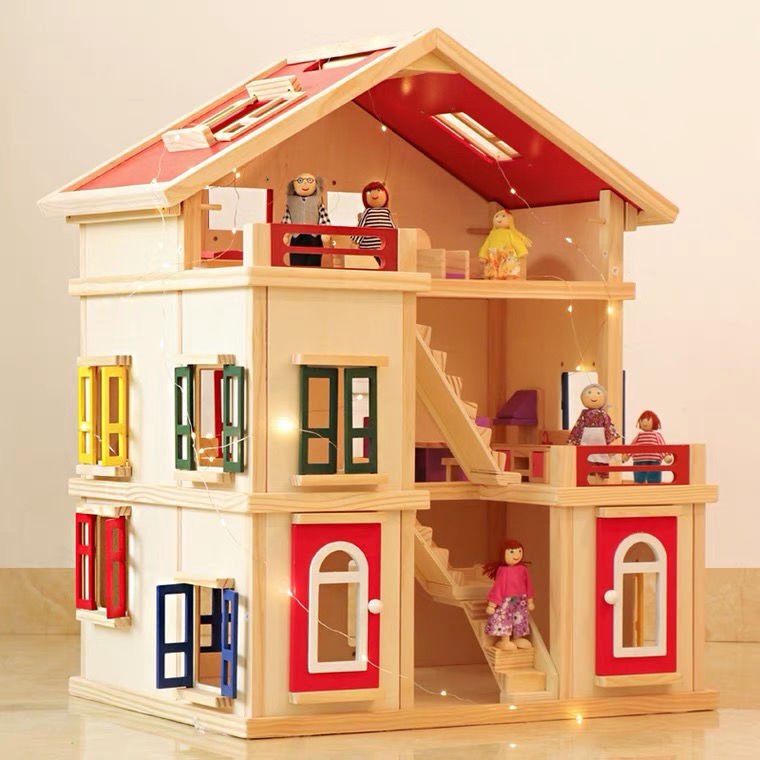 【免運】女孩diy小屋別墅公主房子玩具拼裝兒童木制過家家益智大號娃娃屋【可貨到付款】