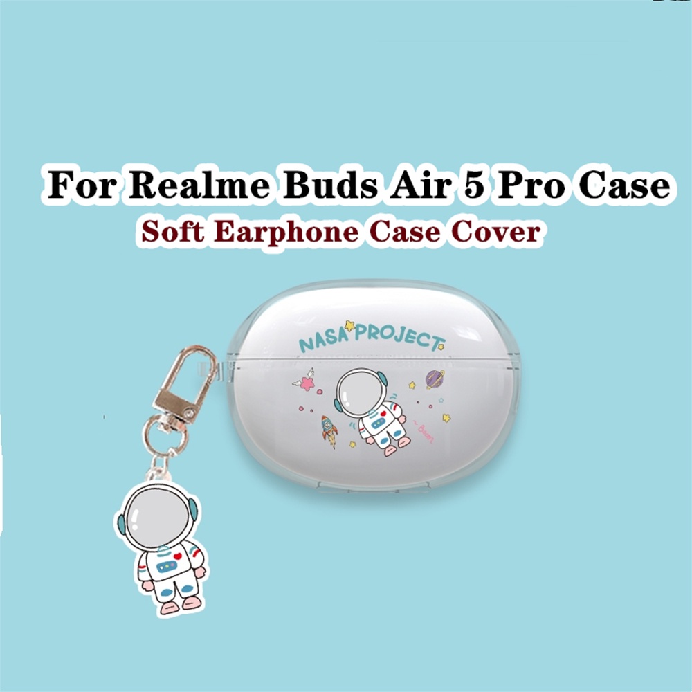 【潮流正面】適用於 Realme Buds Air 5 Pro 保護套可愛卡通透明適用於 Realme Buds Air