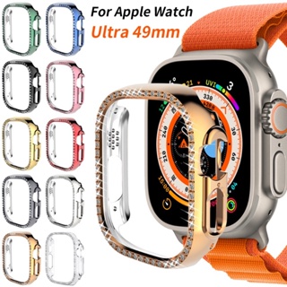 Apple Watch Ultra 49 毫米女士 PC 空心框架保險槓鑽石保護殼 iWatch Series 7 8