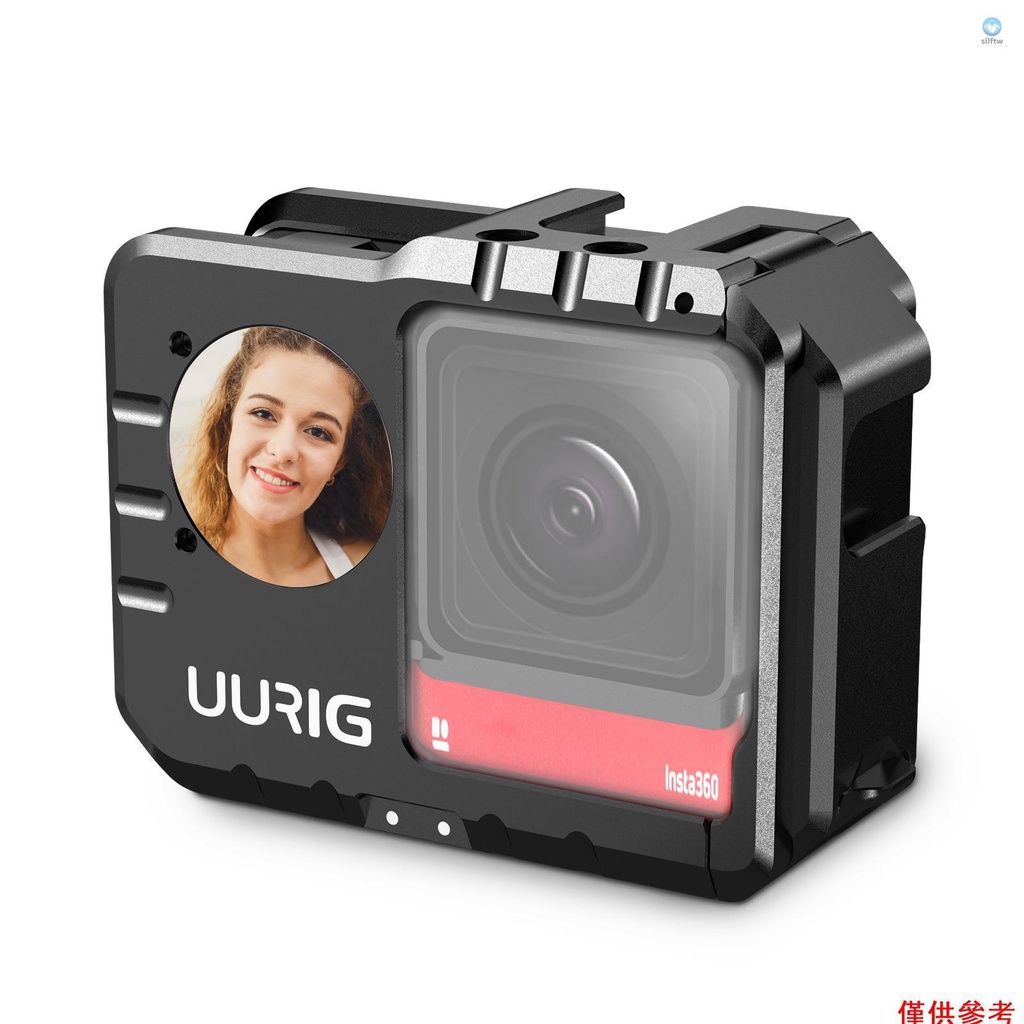 [5S] Uurig 運動相機視頻籠帶雙冷靴支架自拍鏡保護架相機籠 Vlog 配件更換 Insta360 ONE RS