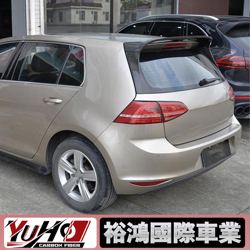 【YUHO】適用於Volkswagen福斯 GOLF 7 高爾夫7 普通款 碳纖維GTI Clubsport款尾翼 頂翼