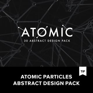 30款科幻未來抽象原子粒子結構圖形TIF圖片設計素材