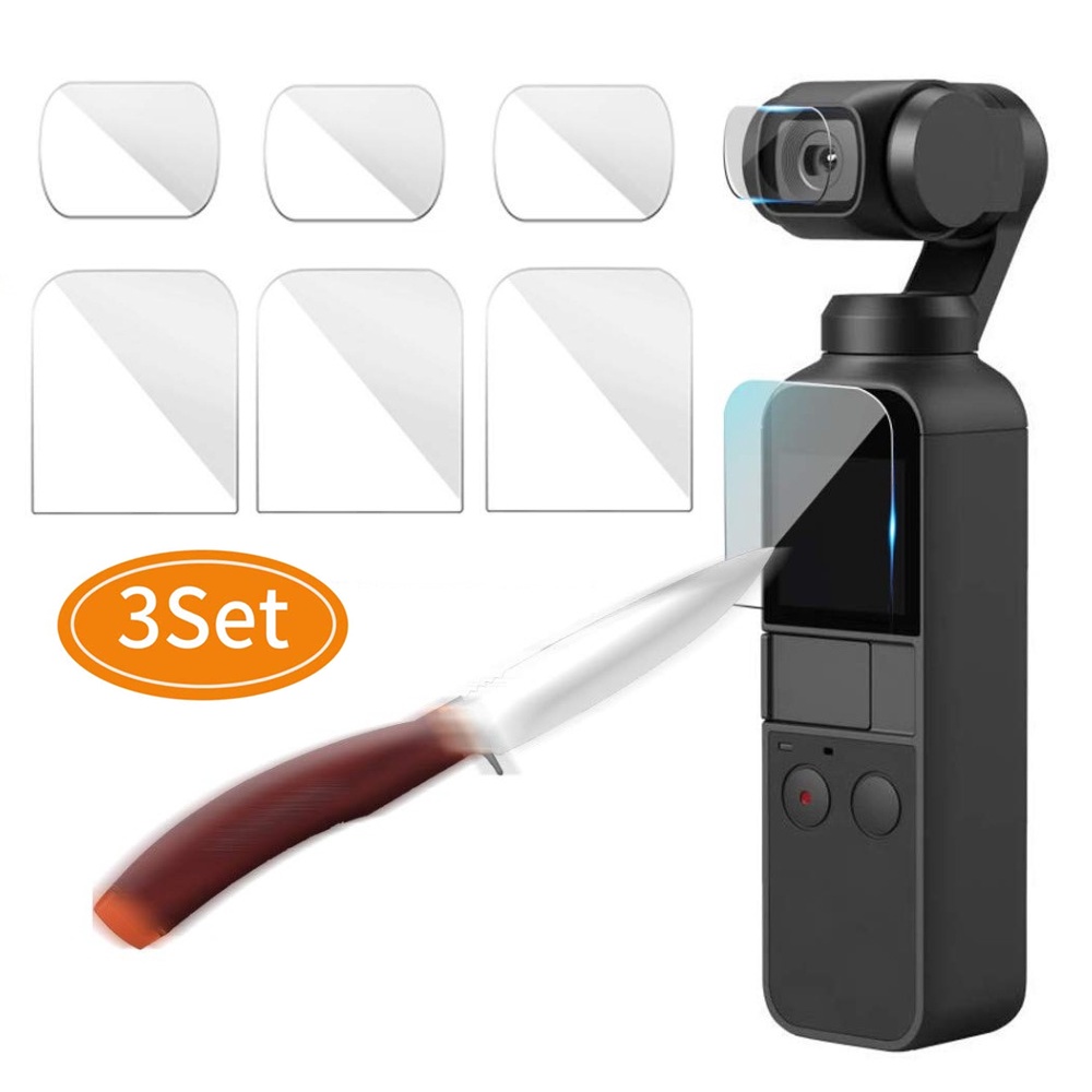3 套屏幕鏡頭保護膜適用於 DJI Osmo Pocket 2/1 配件鏡頭保護膜雲台蓋配件適用於 Osmo Pocke