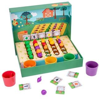 Familygongsi 水果和蔬菜農場蔬菜顏色分類學齡前蒙台梭利玩具兒童兒童遊戲幼兒玩具