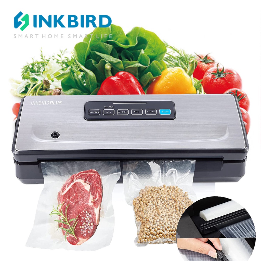 Inkbird INK-VS02家用食品真空包裝機家用全自動真空熱封機廚房食品儲藏罐