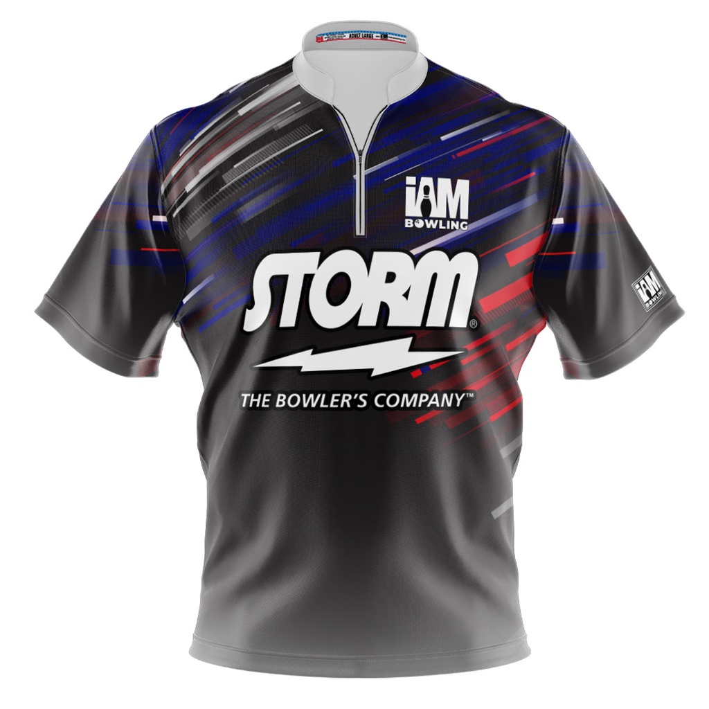 Storm DS 保齡球球衣 - 設計 1527-ST 3D 拉鍊領保齡球襯衫 DIY 名稱