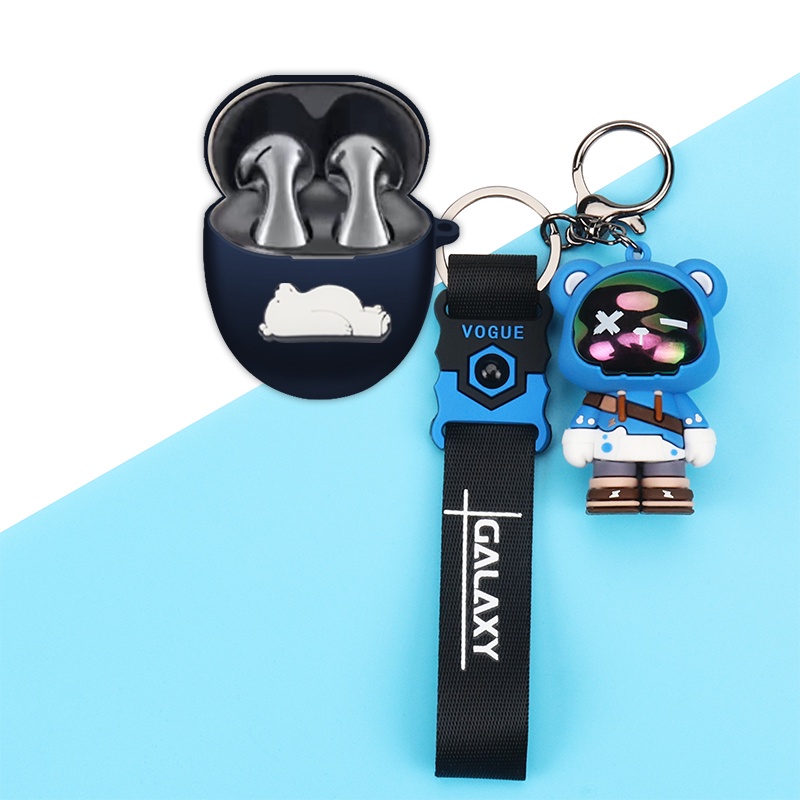 Huawei FreeBuds 5耳機保護套 防震殼保護套 卡通小熊寶可夢皮卡鑰匙扣吊飾 Huawei FreeBuds