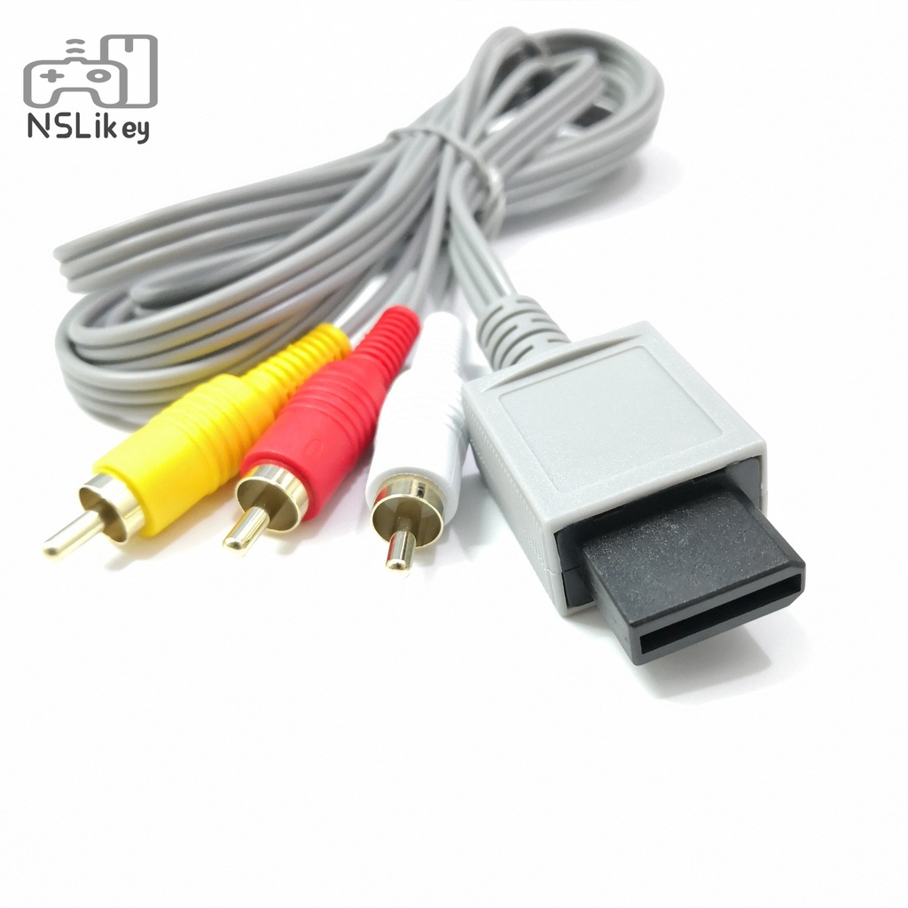 Nslikey 1.8m AV 電纜適用於任天堂 Wii Wii U 控制台音頻視頻 AV 電纜