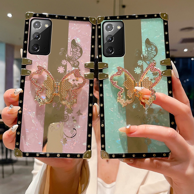 防震 手機殼 三星 Note20 Ultra Note10+ Note9 Note8 幸運草 蝴蝶 指環 支架防摔保護套