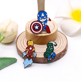 MARVEL 漫威英雄鋼鐵俠美國隊長綠巨人胸針徽章別針玩具禮物