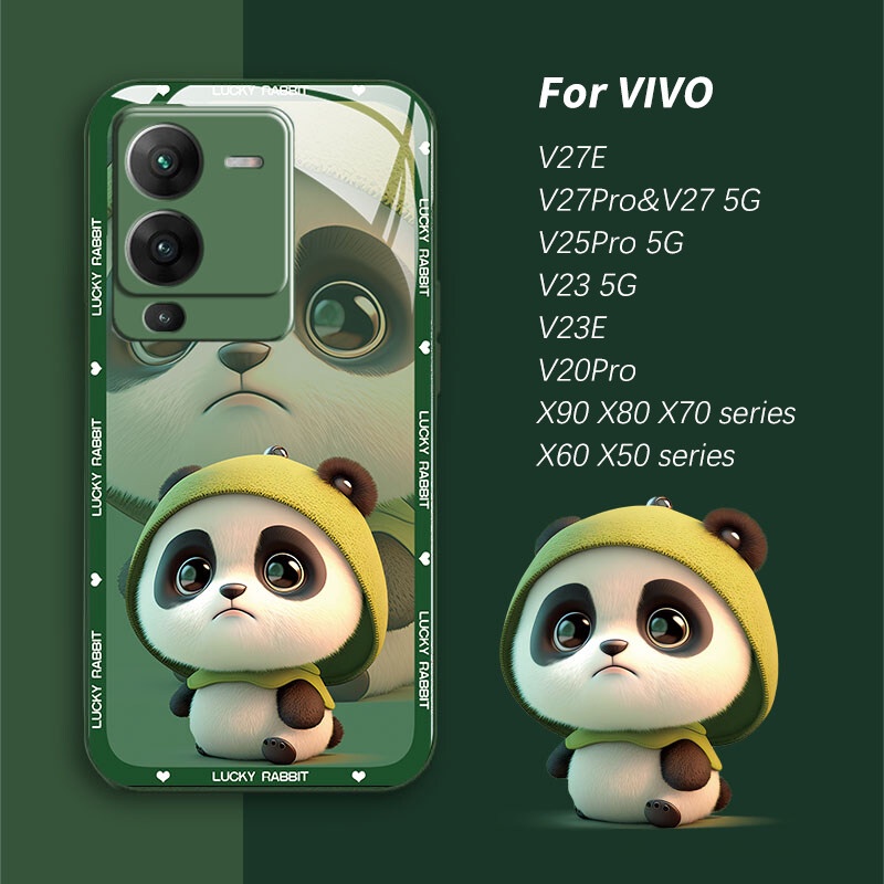 Vivo V27 5G 手機殼 V27E V23 V23E 玻璃手機殼背包 Panda X90/X80/X70/X60/